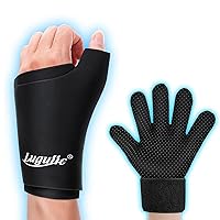 Wearable Thumb Wrist Ice Pack And Full Finger Arthritis Ice Glove Bundle