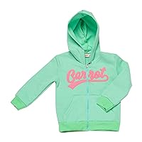 US Carrot Toddler Baby Kids Girls Hoodie Jacket, 100% Egyptian Cotton Jacket for Girls, Cartoon Hoodie Zipper Coat Outfit, and Casual Long Sleeve Pullover Jacket, (Green, 2)