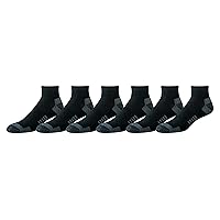 Men's Performance Cotton Cushioned Athletic Ankle Socks, 6 Pairs