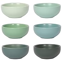 Now Designs Leaf Ceramic Pinch Bowl Set, Mini Bowls for Dipping and Seasoning-Soy Sauce Dish, Set of 6, 2 oz