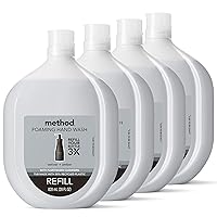Premium Foaming Hand Wash Refill, Vetiver + Amber, Recyclable Bottles, Biodegradable Formula, 28 fl oz (Pack of 4)