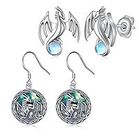 Dragon Earrings 925 Sterling Silver Dragon Gifts for Daughter Women Girls Daughter Granddaughter
