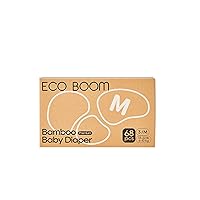 ECO BOOM Diapers, Baby Bamboo Viscose Diapers, Eco-Friendly Natural Soft Disposable Nappies for Infant, Size 3 Suitable for 13 to 22lb (Medium - 68 Count)