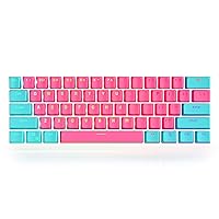 Guffercty kred 61 Keycaps 60 Percent Miami Keycaps Set PBT Keycap Backlit OEM Profile with Key Puller for Cherry MX Switches Mechanical Gaming Keyboard (Miami)