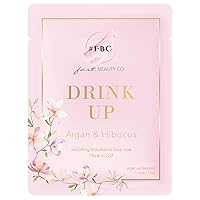 Drink Up 1Count Smoothing Biocellulose Face Mask With Argan & Hibiscus
