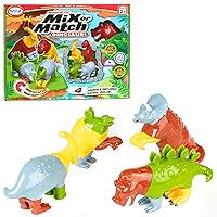 Magnetic Mix or Match Dinosaurs Toy Play Set, 15 Pieces