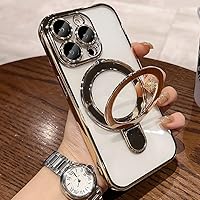 Magnetic Ring Case for iPhone 14 Pro Max Case Kickstand Compatible with MagSafe Built-in Camera Lens Protector Shockproof Phone Case for iPhone 14 ProMax 6.7
