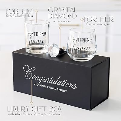 Engagement Gifts for Couples - Engagement Gift Wine and Whiskey