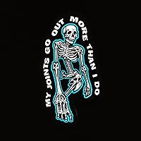 My Joints Go Out Skeleton Sticker, Invisible Illness, Fibromyalgia, Arthritis, POTS, Medical, Sick, Care, Disability Disease Rights Awareness, Autoimmune, Joint Hypermobility, Ehlers Danlos (small)
