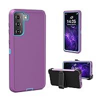 for Galaxy S21 5G case,Samsung S21 Heavy Duty case,[Military Grade Protective ],[Shockproof] [Dropproof] [Dust-Proof], Compatible with Samsung Galaxy S21 5G (PurpleSky Blue)