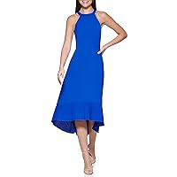 Kensie Women's High Low Halter Bodice, Royal, 12