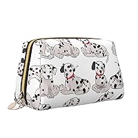 Cute Dalmatian Print Makeup Bag Portable Versatile Toiletry Bag Large Capacity Cosmetic Bag For Women