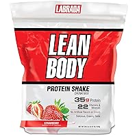 Labrada Nutrition Lean Body Hi-Protein Shake, Strawberry, 2.47-Pound Tub Strawberry PACKAGING MAY VARY
