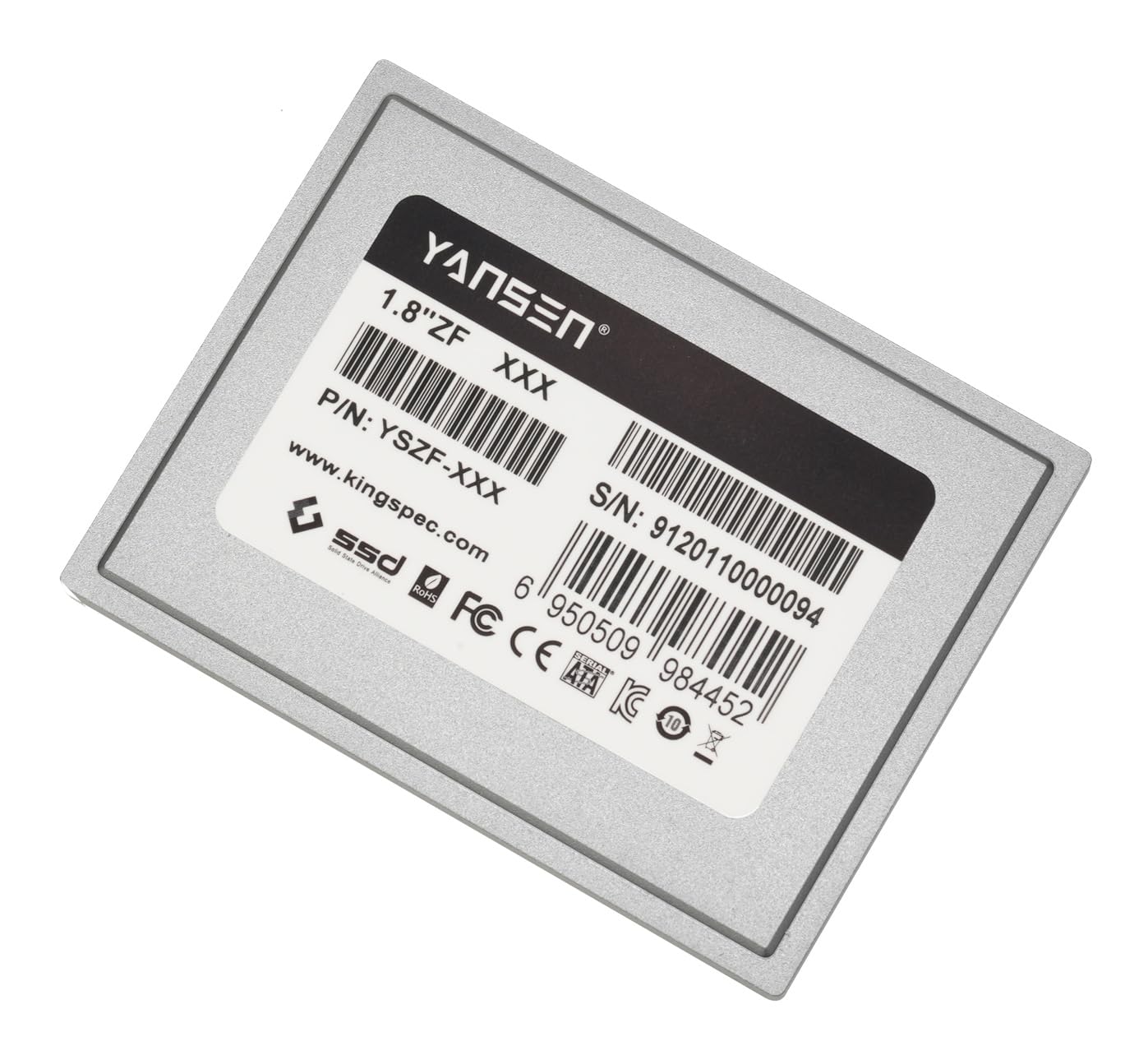 Yansen 128GB 1.8-inch ZIF 40-pin SSD Solid State Disk Industrial-Grade