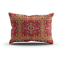 Faux Carpet Repeat Section of Oriental Rug Beauty Hidden Zipper Home Decorative Rectangle Throw Pillow Cover Cushion Case Boudoir 12x20 Inch Design Printed Pillowcase