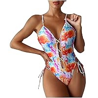 One Piece Swimsuit Women Sexy Hollow Out Floral Bathing Suit Summer Beachwear Swimwear for Women