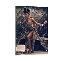 HANDUO Megan Thee Stallion 7 Canvas Poster Wall Decorative Art Painting Living Room Bedroom Decoration Gift Frame-style12x18inch(30x45cm)