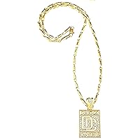 Dream Chasers Gold Color Pendant with 24 Inch Bullet Link Necklace