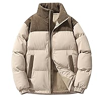 Puffer Jacket For Men Hiking Puffer Down Jacket Hoodie Jacket Ski Winter Lightweight Windproof Insulated Warm Coat