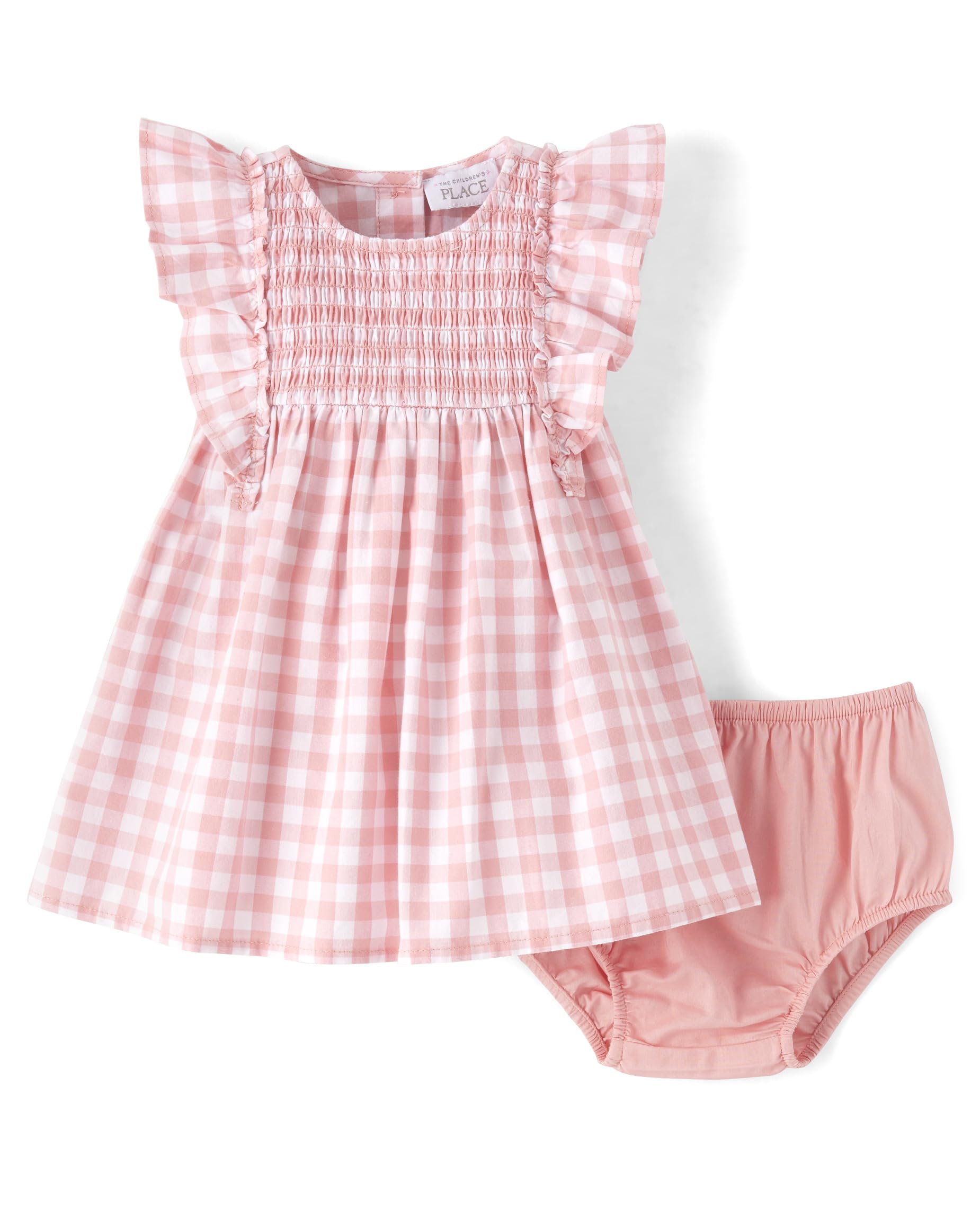 The Children's Place Baby Girls' and Newborn Ruffle Dressy Dress