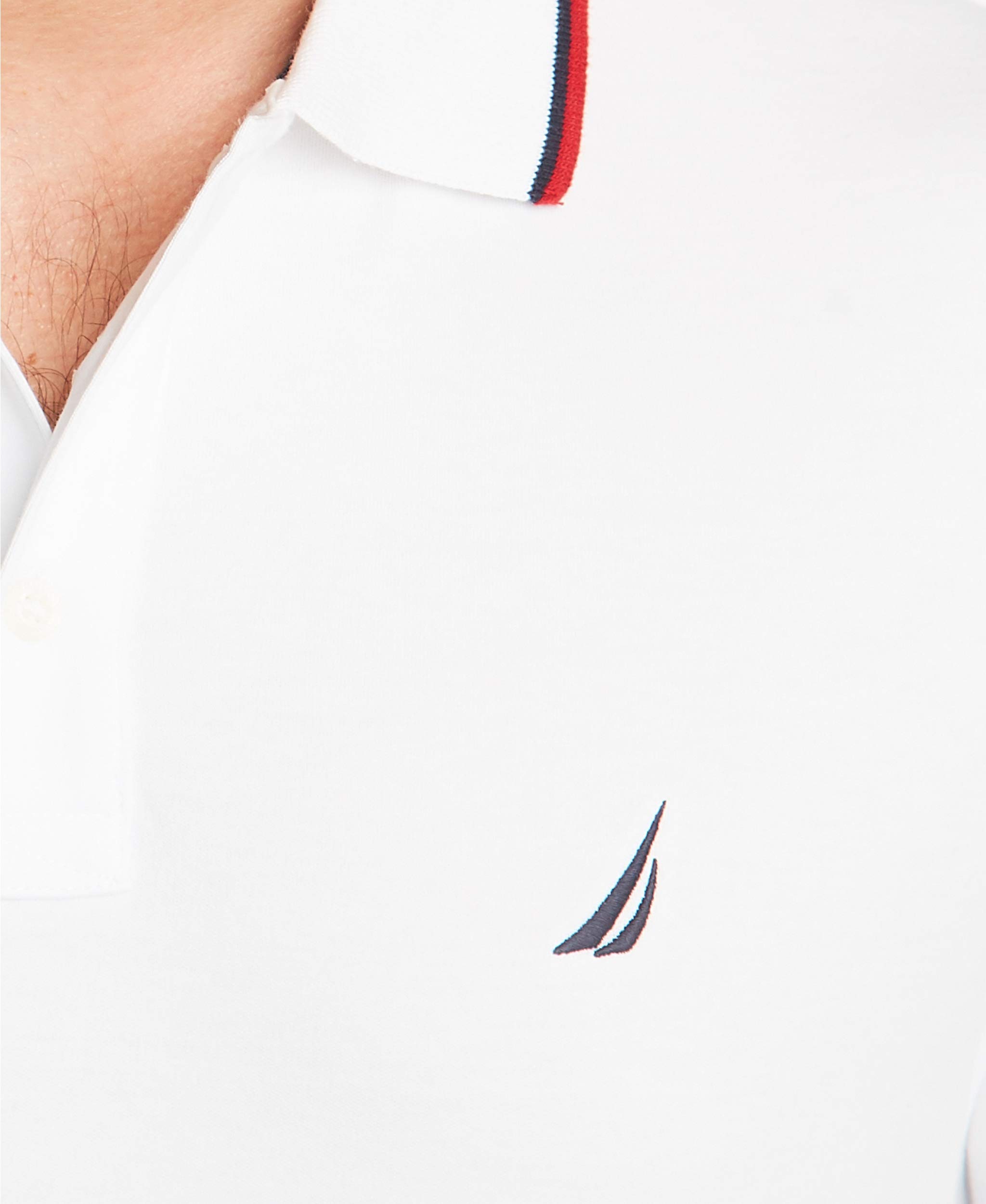 Nautica Men's Classic Fit Short Sleeve Dual Tipped Collar Polo Shirt