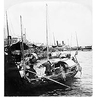 China Opium Trader C1901 Nchinese Opium Traders On A Small Sailboat In The Hong Kong Harbor The Greatest Opium Port In The World Stereograph C1901 Poster Print by (18 x 24)