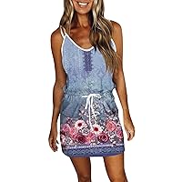Shorts Women's Summer Casual Sleeveless Rompers Loose Spaghetti Strap Shorts Overalls Jumpsuit with Pockets