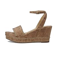 Jack Rogers Flagler Stitch Wedge Sandals for Women – Open Toe – Cork Upper – Stitching Detail – Rubber Outsole