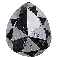 Natural Loose Pear Diamond Black Color 2.17 CT 8.25 MM Pear Shape Rose Cut Diamond L1593