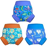 MOEMOE Baby Reusable Swim Diaper 3Pcs Waterproof Swim Pants Baby Swim Diaper for Boys and Girls Swimming Lesson 2-5T