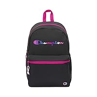 Champion unisex child Youth Backpacks, Black/Fuchsia, Youth Size US