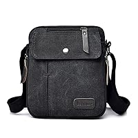 Multipurpose Men's Canvas Small Messenger Bag Casual Crossbody Shoulder Bag Crossover Travel Purse Organizer Handbag