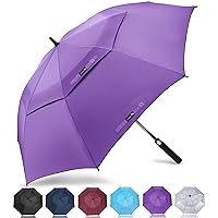 Golf Umbrella 54/62/68 Inch, Large Windproof Umbrellas Automatic Open Oversize Rain Umbrella with Double Canopy for Men - Vented Stick Umbrellas