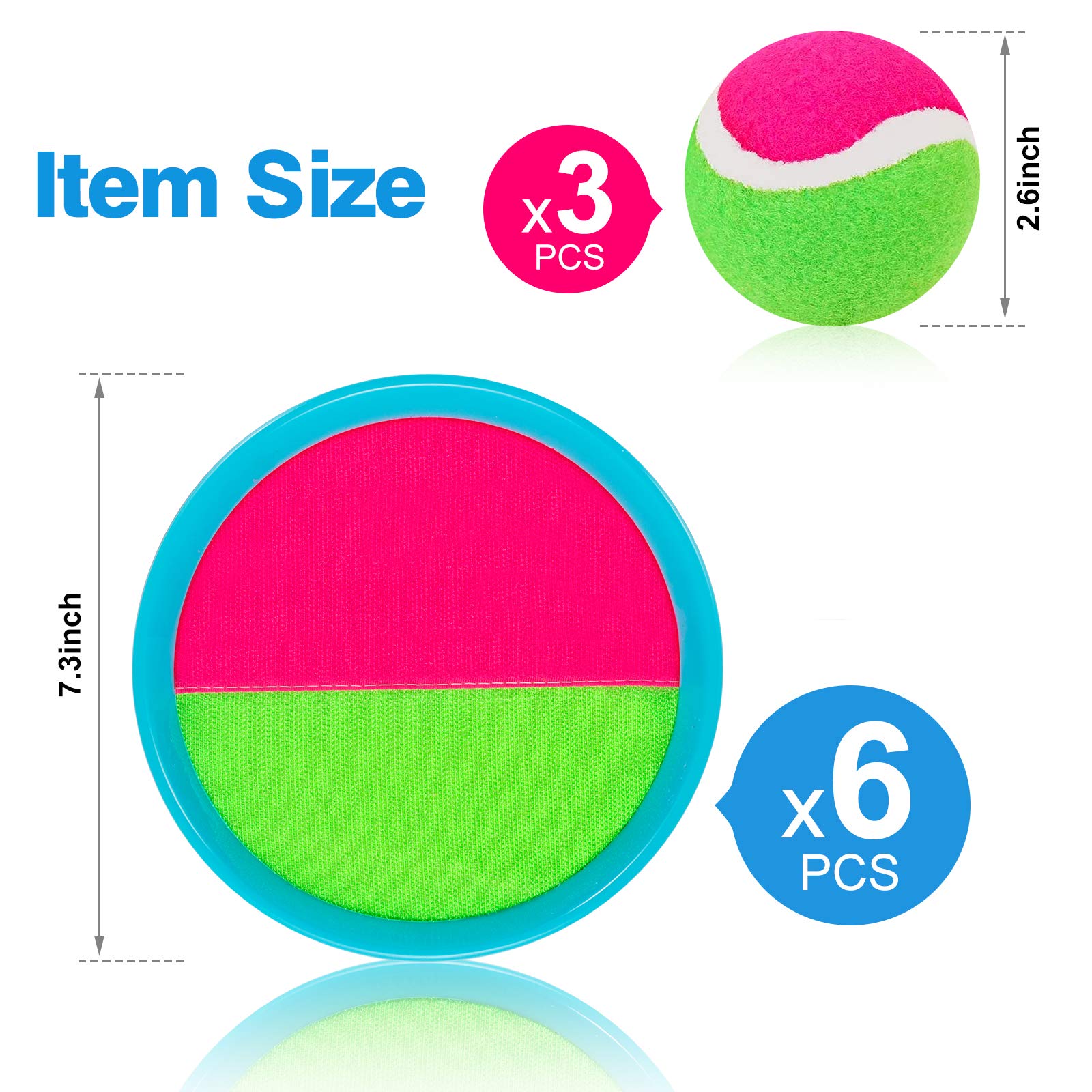 Aunnitery Kids Toys - Outdoor Games, Beach Toys, Toss and Catch Ball Set, Perfect Beach Games Sets Playground Sets for Backyards Easter Gifts for Kids/Adults/Family