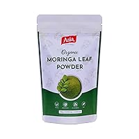 Asia Organic Moringa Powder (100g/3.52oz) Moringa Oleifera Leaf Powder - USDA Organic, Gluten Free, Non-GMO | Perfect for Smoothies, Drinks, Tea & Recipes | Packed in Resealable