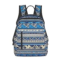 Blue Polynesian Maori Tribal Print Print Simple And Lightweight Leisure Backpack, Men'S And Women'S Fashionable Travel Backpack