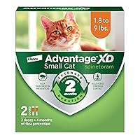 Advantage XD Small Cat Flea Prevention & Treatment For Cats 1.8-9lbs. | 2-Topical Doses, 2-Months of Protection Per Dose