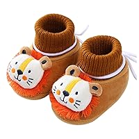 Winter Children Infants Toddler Shoes Boys and Girls Floor Shoes Non Slip Plush Warm Slip On Rubber Sole Baby Shoes Boy