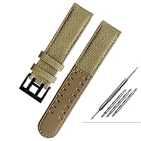 RAYESS Canvas leather strap is suitable for Hamilton Khaki field watch H68201993 H7060596 For Seiko strap 20mm 22mm buckle