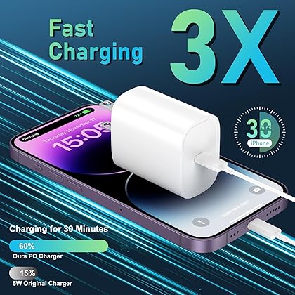 i.Phone 14 13 12 11 Fast Charger [MFi Certified],10FT Long Fast Charging Lightning Cable with 20W USB C Charger Block for iPhone 14/14 Pro Max/13/13 Pro Max/12/12 Pro Max/11/11Pro/XS/Max/XR/X,iPad