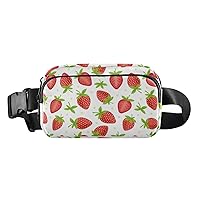 Fruits Strawberry Fanny Packs for Women Men Everywhere Belt Bag Fanny Pack Crossbody Bags for Women Fashion Waist Packs with Adjustable Strap Belt Purse for Travel Outdoors Sports Shopping