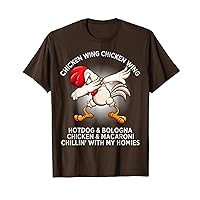 Dabbing Chicken Chicken Wing Chicken Wing Shirt Song Lyric T-Shirt