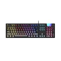 Laser Mechanical Gaming Keyboard with Red Switches, RGB Backlight, Anti-Ghosting, Plug & Play - PC Gaming Keyboards for Enhanced Performance