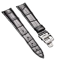 For Jaeger Leather Strap Applicable Stainless Steel Butterfly Buckle 20mm, 22mm