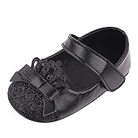 Little Girls Size 8 Shoes Shoe Walking Soft First Leather Girls Crown Shoe Princess Kids Toddler Footwear for Baby Girls