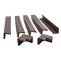 Prince Lionheart Fireplace Guard with Two Corner Protectors, Soften Edges with these Corner Protectors, Baby Head Protector, Table Corner Protectors for Baby - Chocolate Brown