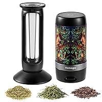 Electric Automatic Spice Herb Grinder - Rechargeable Electric Grinder Smart Two-Way Grinding Fast Mill with Aluminum Alloy with Upgrade Sharp Teeth.
