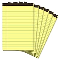 Note Pads 5x8 Inch Notepad College Ruled Legal Pads for Office, 80gsm Double-Sided Printed Paper Writing Pads, 30 Sheets per Pad, Notebooks Writing Legal Pad for Grocery List To-Do List, Pack of 6