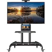 NB North Bayou Mobile TV Cart TV Stand with Wheels for 55