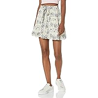Angie Women's Paisley Printed Tiered Skirt